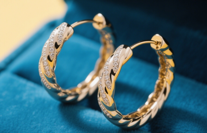 ARSIS Textured Hoop Earrings