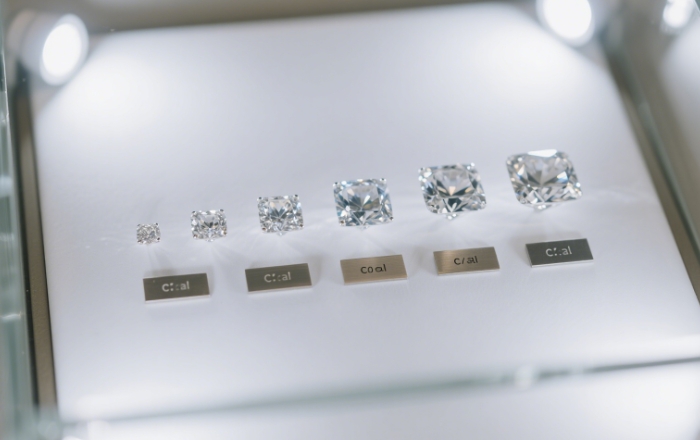 Comparison of diamonds of different carats