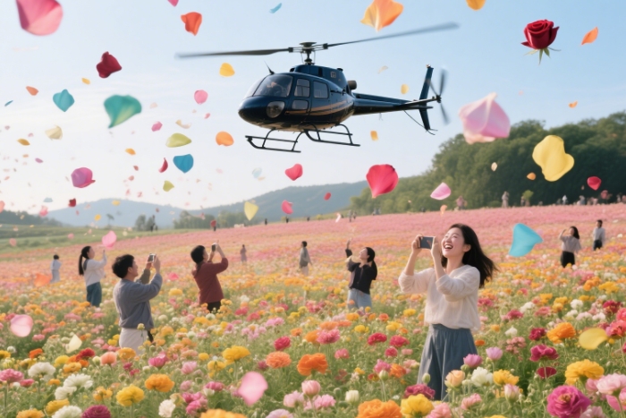 Create a Magical Rose Petal Rainfall