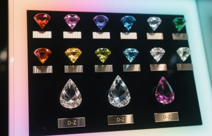DZ color diamond gradient comparison chart