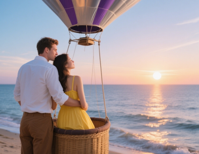 Romantic hot air balloon ride for couples reconciling