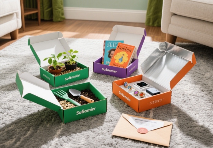 Unboxing of several different subscription boxes