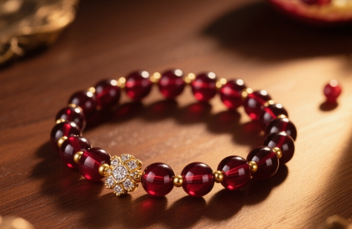 ‘Crimson Perfume’ Garnet Bracelet