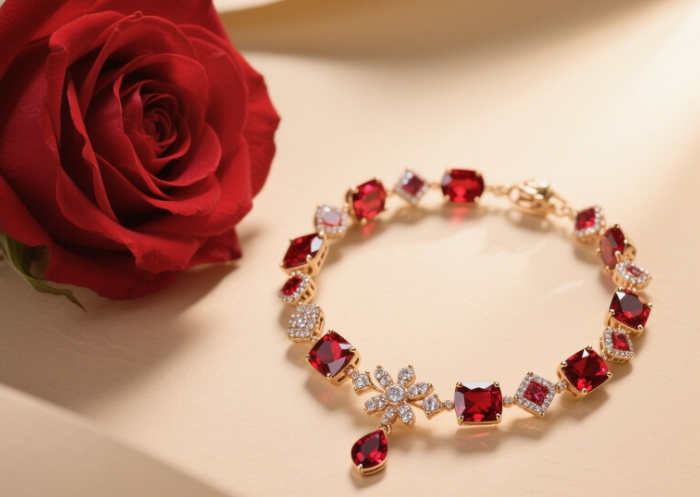 ‘Stardust’ Red Spinel Bracelet