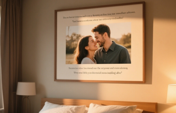A custom portrait of a couple