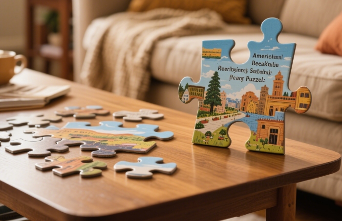 A personalized puzzle with a couple's picture
