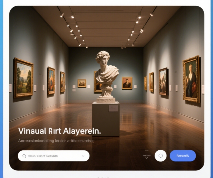 A screenshot of a virtual art gallery tour
