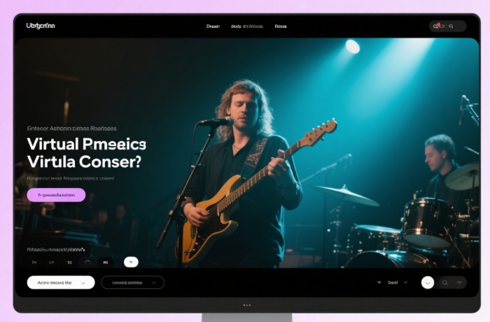 A screenshot of a virtual concert