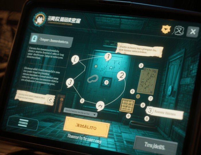 A screenshot of a virtual escape room