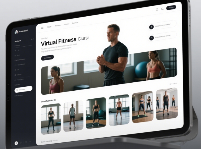 A screenshot of a virtual fitness class, a great birthday gift for a fitness-loving long-distance girlfriend