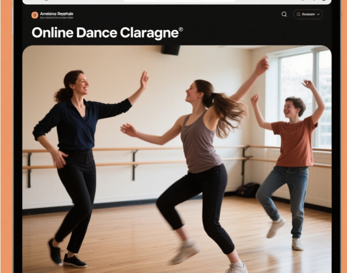 A screenshot of an online dance class