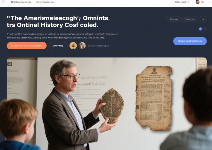 A screenshot of an online history class