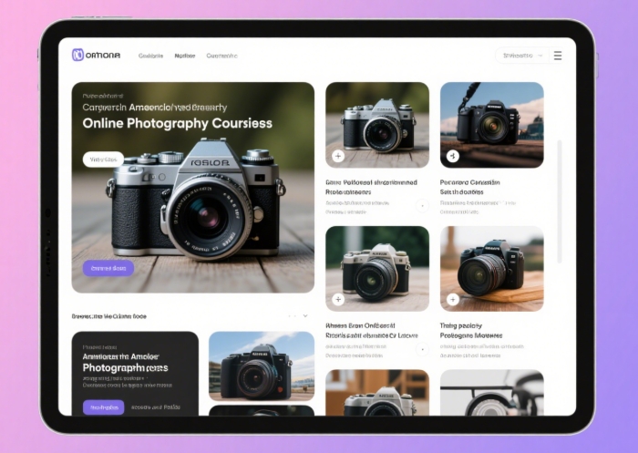 A screenshot of an online photography class, a great birthday gift for a photography-loving long-distance girlfriend