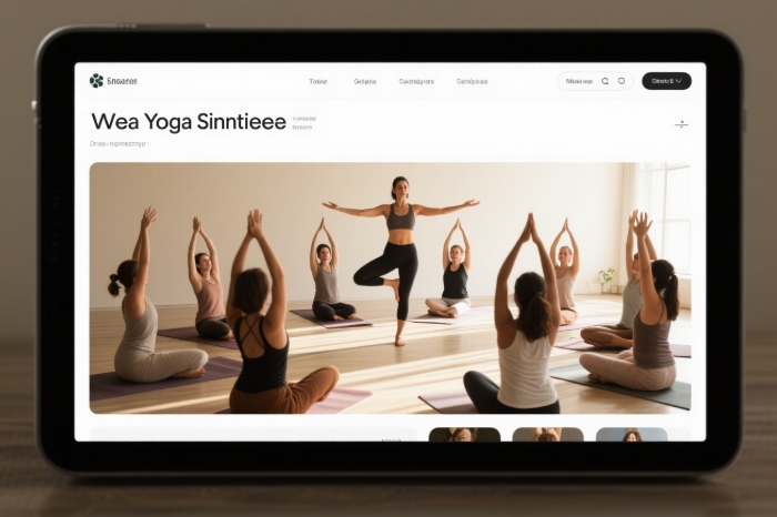 A screenshot of an online yoga retreat