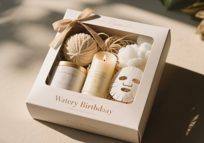 A spa gift set with various items