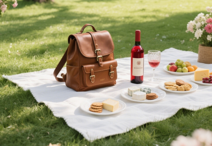 All-in-one luxury picnic backpack for couples, outdoor anniversary gift under $200