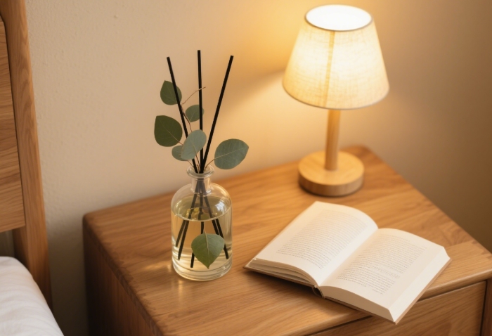 Aromatherapy diffuser with eucalyptus