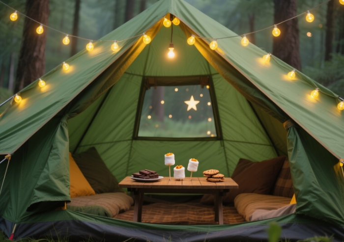 Backyard glamping kit for romantic staycations, outdoor anniversary gift under $300