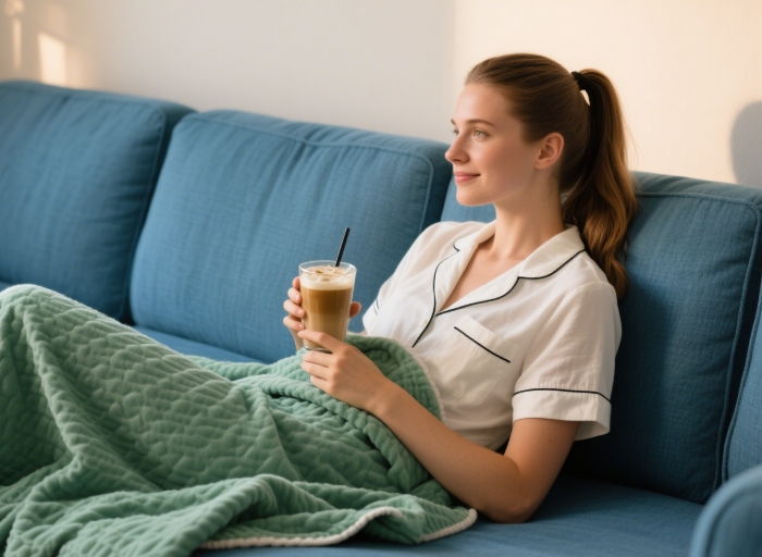 Breathable cooling weighted blanket for summer, 2025 girlfriend gift for hot sleepers.