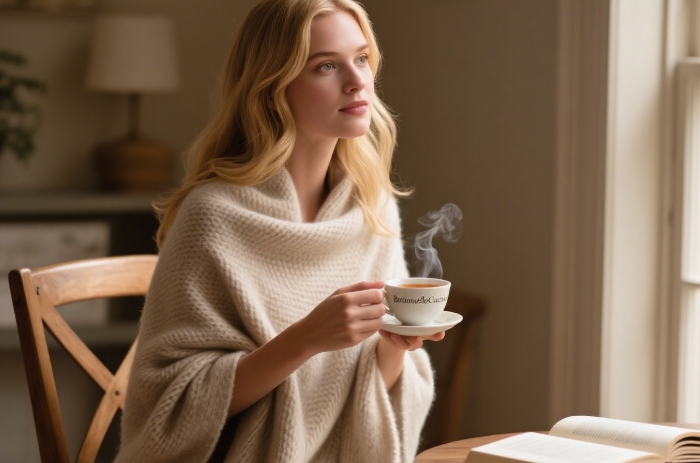Brunello Cucinelli cashmere wrap, luxury loungewear gift