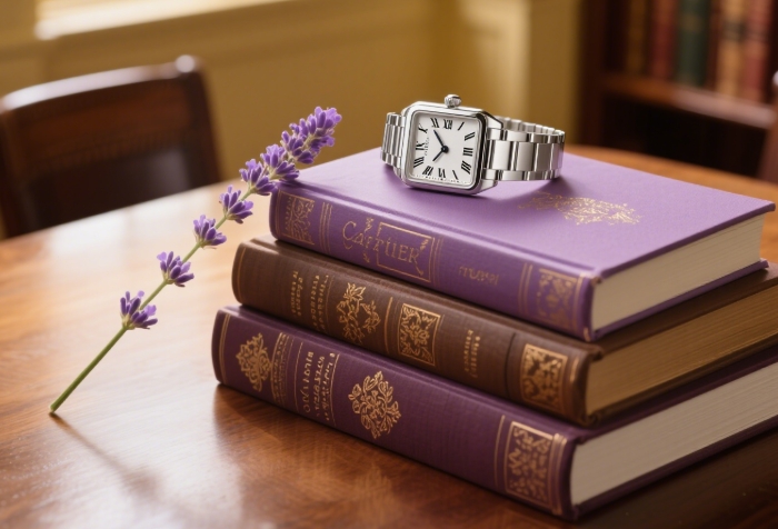 Cartier Tank watch summer styling, classic luxury timepiece gift for her