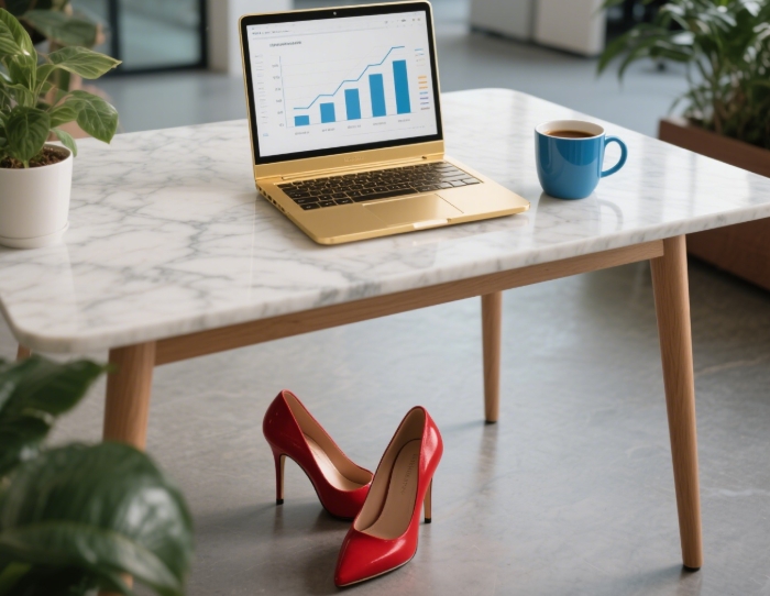 Comfortable professional heels for women in the workplace.