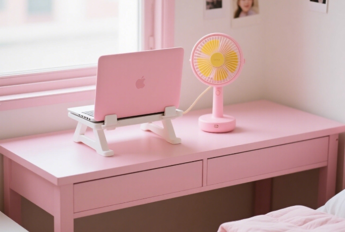Compact USB desk fan for home office cooling in summer