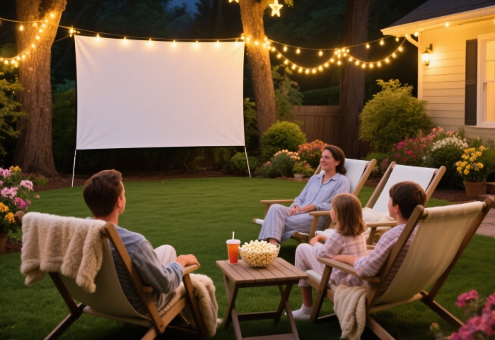 Complete outdoor movie theater kit - unforgettable summer entertainment
