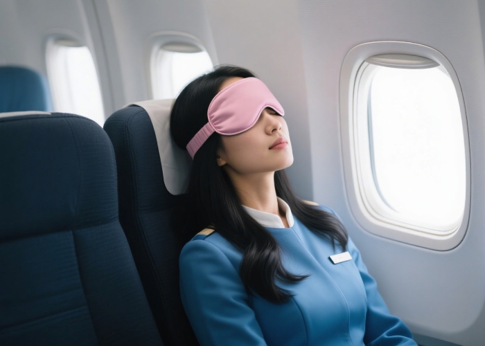 Cooling sleep mask for comfortable travel rest