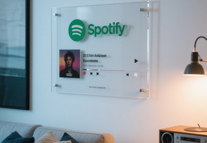 Custom Spotify playlist song art plaque personalized music gift for 20 year old