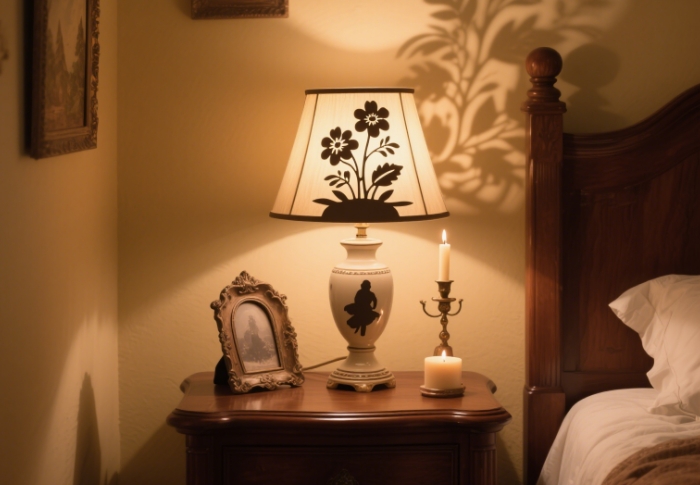 Custom couple silhouette night light for a romantic bedroom décor