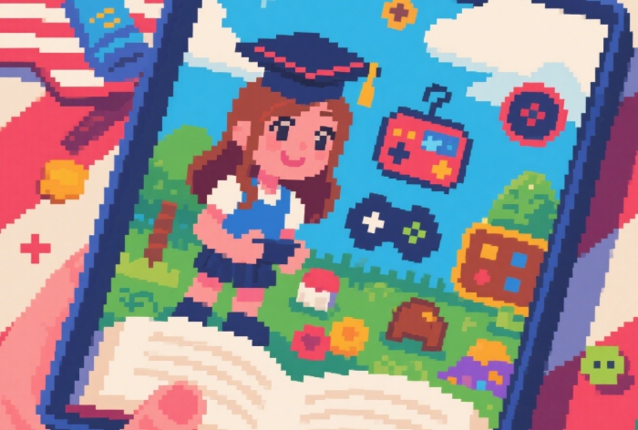 Custom pixel art graduation gift for girlfriend who loves gaming.