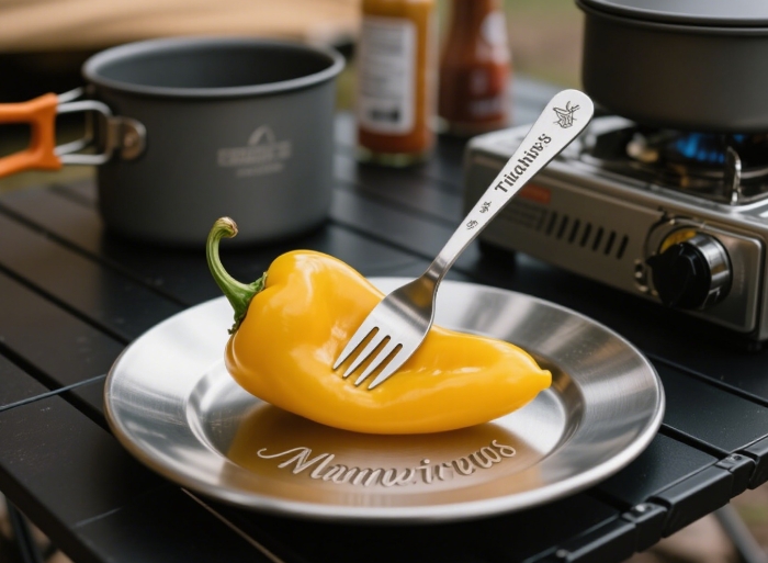 Custom titanium spork gift for hikers - personalized $19