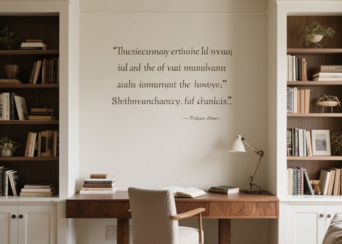 Custom wall art with a meaningful quote