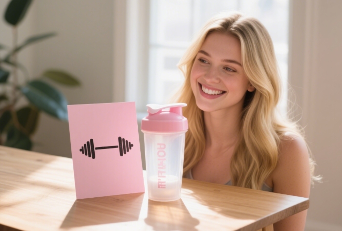 Cute fitness-themed greeting card for workout lovers - funny gym gift