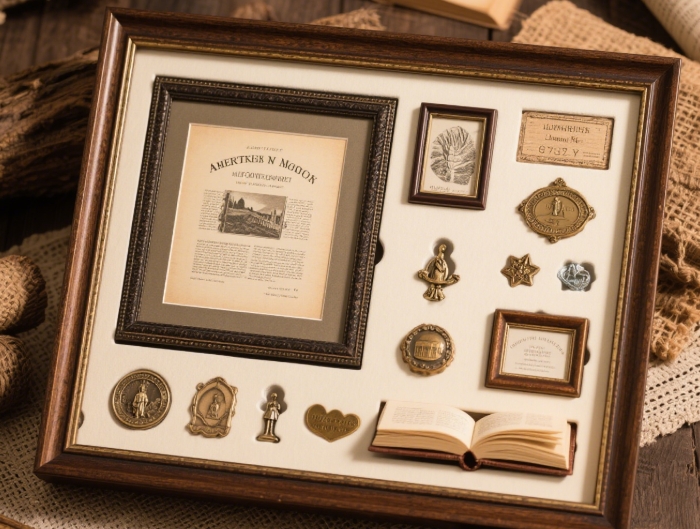 DIY kit for creating a [Memory BlanketAdventure Shadowbox] using sentimental fabricsmementos
