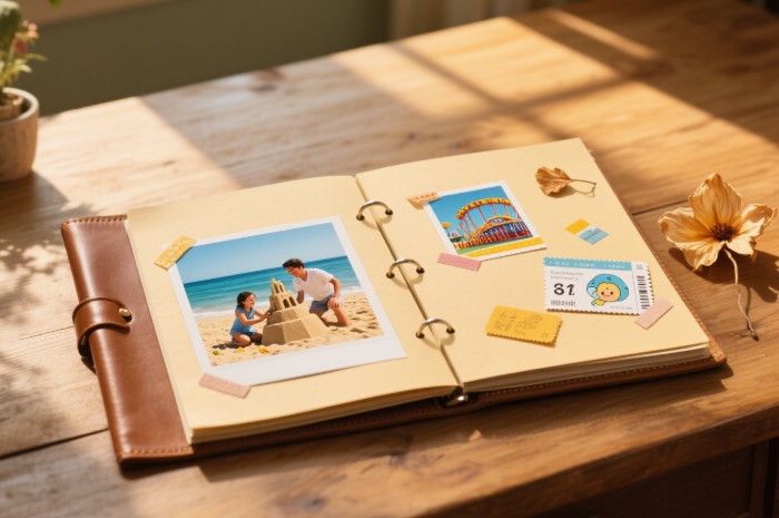 DIY summer memory scrapbook kit - sentimental and creative anniversary gift