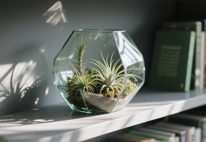 Elegant air plant terrarium for easy-care summer decor