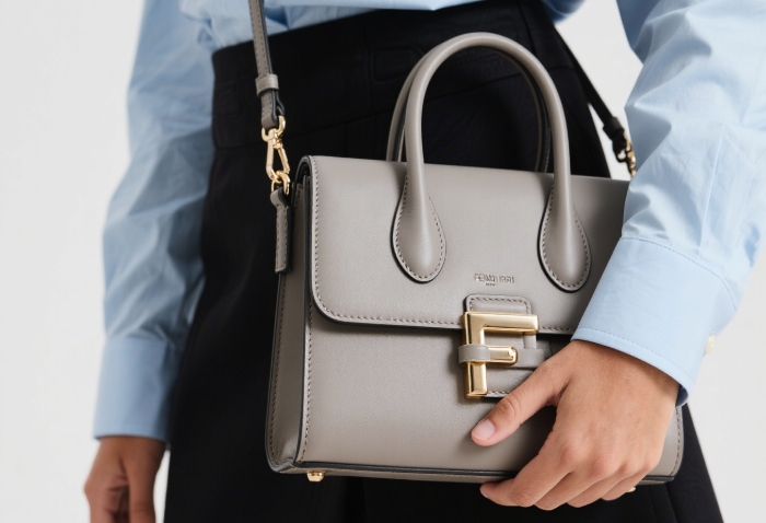 Fendi First bag, luxury designer handbag with signature clasp