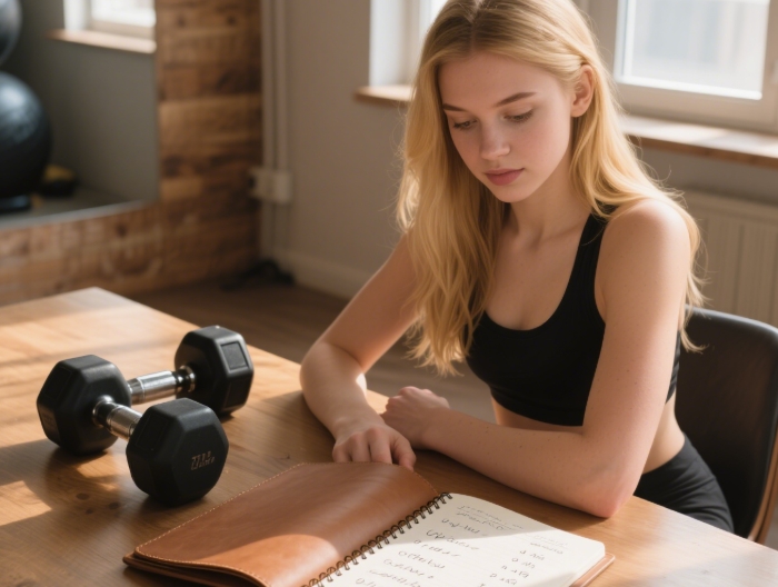 Fitness journal for tracking gains - thoughtful gift for gym girls