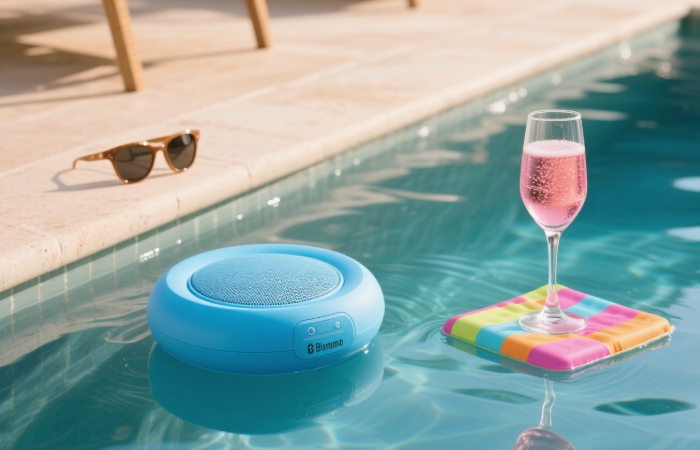 Floating waterproof Bluetooth speaker, best 2025 summer pool party gift.