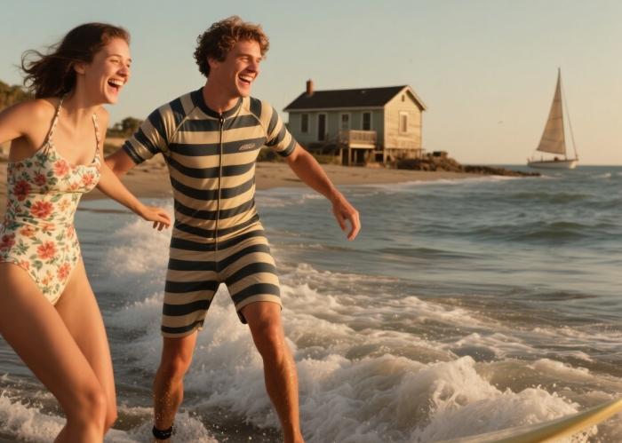 Fun couples’ surfing lesson as an adventurous anniversary gift