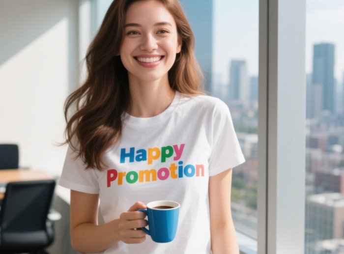 Funny promotion celebration t-shirt for professional women.