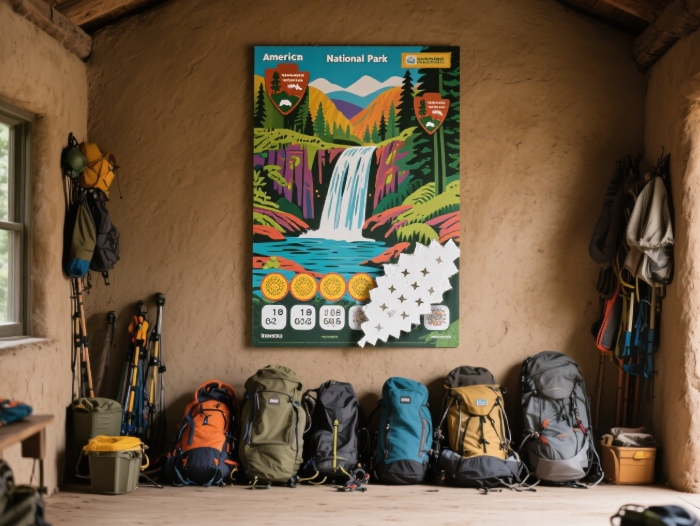 Giant US national parks scratch-off poster gift - $44