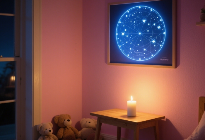 Glow-in-the-dark custom star map, sentimental 2025 summer gift for girlfriends.