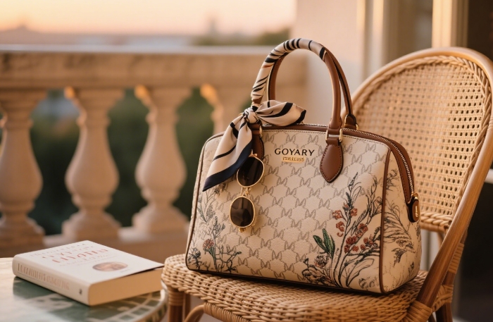 Goyard St. Louis tote, luxury hand-painted designer bag for her