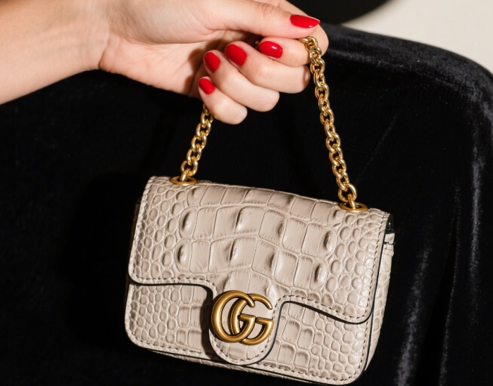 Gucci 2025 crocodile-embossed mini bag, luxury designer crossbody for her