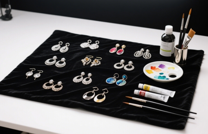 Hand-painted butterfly earrings – artistic gift for her
