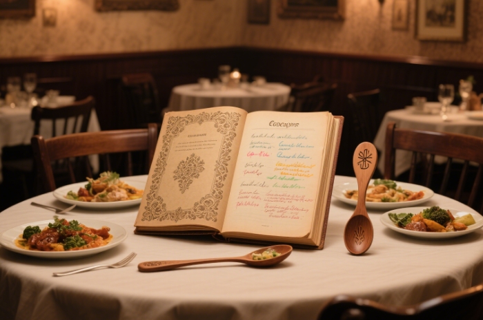 Handwritten family recipe book as a sentimental anniversary gift