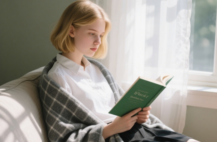 Heated reading shawl for cold weather, thoughtful gift for bookworms.